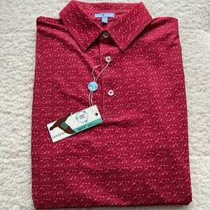 GENTEAL Men’s brrr Printed Polo Crimson Tailgate